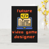 Toekomstig ontwerper van videogames programmeur co kaart (Gele Bloem)