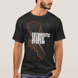 Toekomstig stereosysteem, Techno-ontwerp. Cadeau v T-shirt