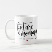 Toekomstig zwart script voor mammie koffiemok (Links)