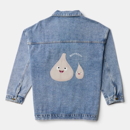 Toekomstige afbeelding van knoflook cartoon denim jacket (Achterkant)