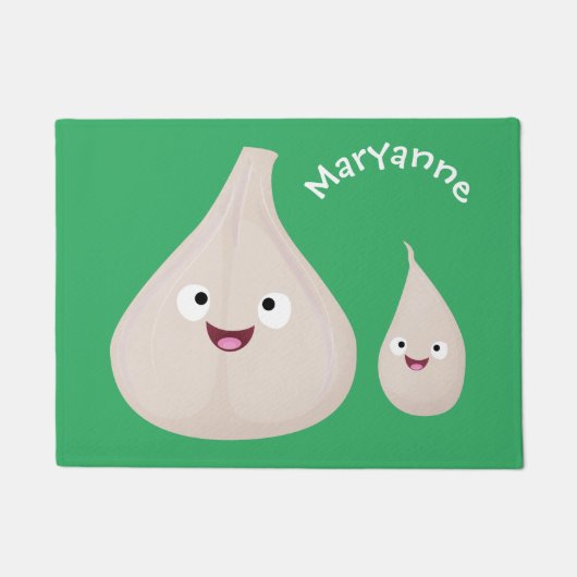 Toekomstige afbeelding van knoflook cartoon deurmat (Voorkant)