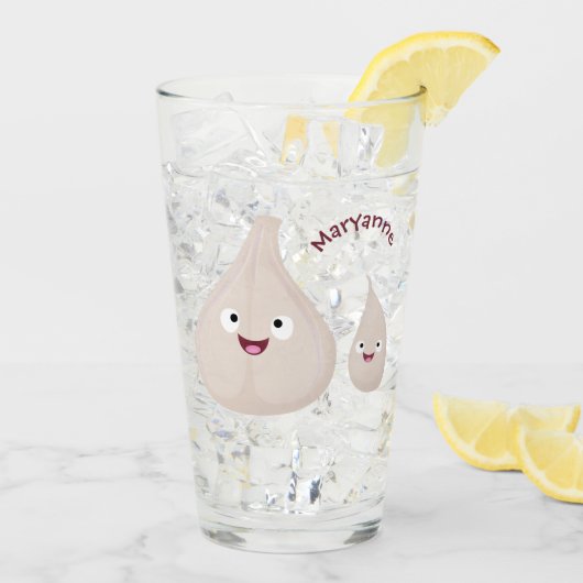 Toekomstige afbeelding van knoflook cartoon glas (Achterkant ijs)