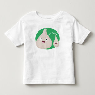 Toekomstige afbeelding van knoflook cartoon kinder shirts