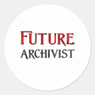 Toekomstige archivist ronde sticker