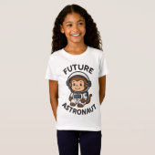 Toekomstige astronaut - Schattigee ruimteaap T-shirt (Voorkant volledig)
