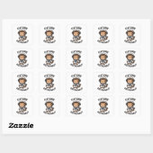 Toekomstige astronaut - Schattigee ruimteaap Vierkante Sticker (Vel)