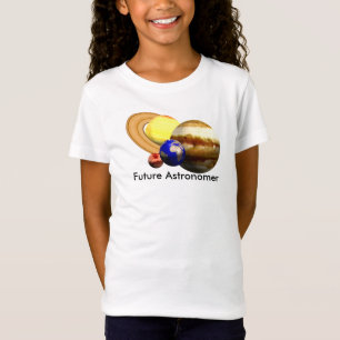 Toekomstige astronoom met zonnestelsel t-shirt