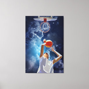 Toekomstige Basketball All-Star Canvas Afdruk