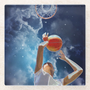 Toekomstige Basketball All-Star Glazen Onderzetter