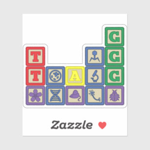 Toekomstige Biologist's Blocks Contour Sticker