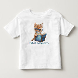 Toekomstige Boekenworm Kat Lezen Baby Kinder Shirts