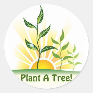 Toekomstige bomen ronde sticker