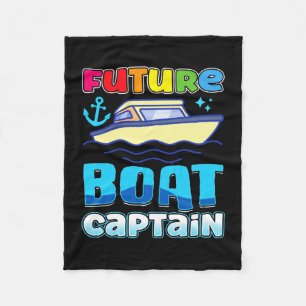 Toekomstige bootkapitein voor kinder speedboot kin fleece deken