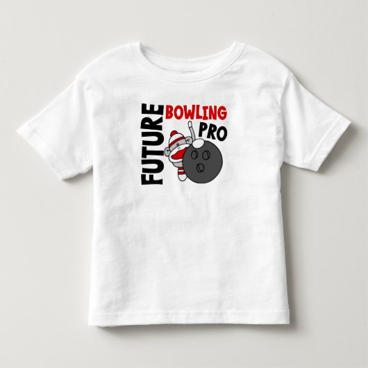 Toekomstige Bowling Pro Sock Monkey Kinder Shirts (Voorkant)
