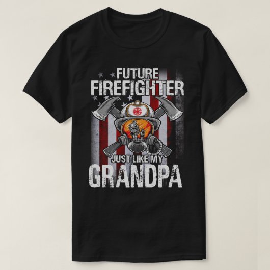 Toekomstige brandweerman zoals mijn GRANDPA VS-vla T-shirt (Design voorkant)