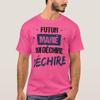 Toekomstige bruidegom die scheurt t-shirt