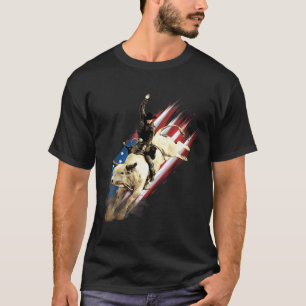 toekomstige bull rider patriottic amerikaanse vlag t-shirt