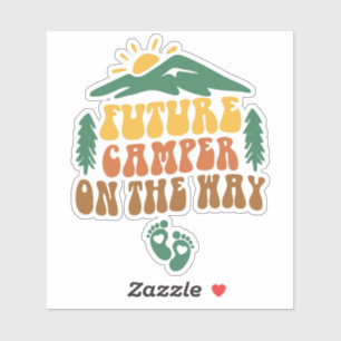 Toekomstige camper onderweg sticker