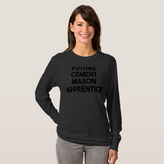 Toekomstige Cement Mason Apprentice T-shirt (Voorkant volledig)