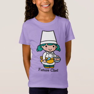 Toekomstige Chef / Baker Girl in Schort koken T-shirt