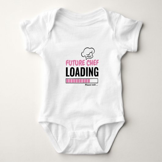 Toekomstige Chef Loading Cute Funny Personalized U Romper (Voorkant)