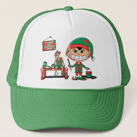 Toekomstige Christma Elf in opleiding Trucker Pet (Voorkant)