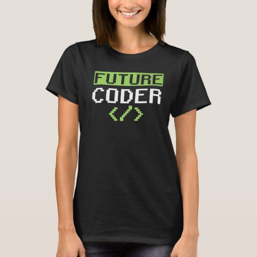 Toekomstige Coder Sayings Code Coding Programmer T-shirt (Voorkant)