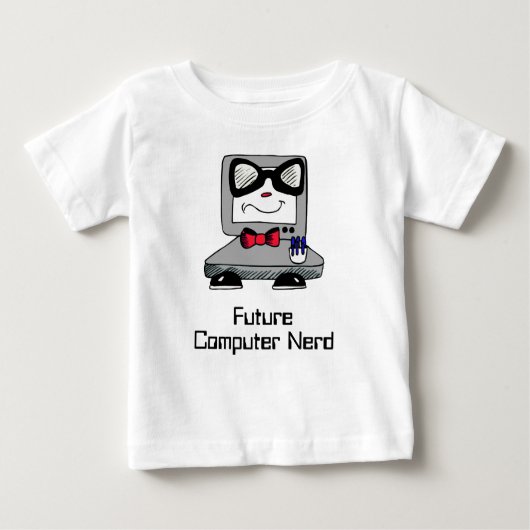 Toekomstige Computer Nerd Geek Shirt voor baby's (Voorkant)