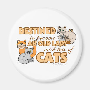 Toekomstige Crazy Cat Lady Funny Gezegde Design Magneet
