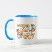 Toekomstige Crazy Cat Lady Funny Gezegde Design Mok (Links)