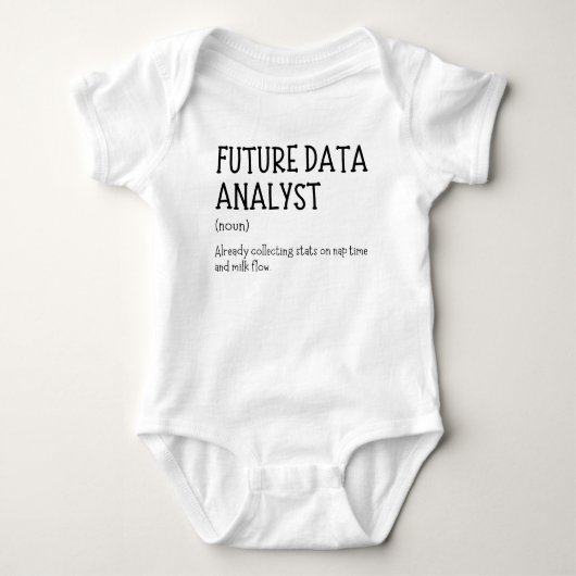 Toekomstige data-analist Grappige data-babyspreuk Romper (Voorkant)