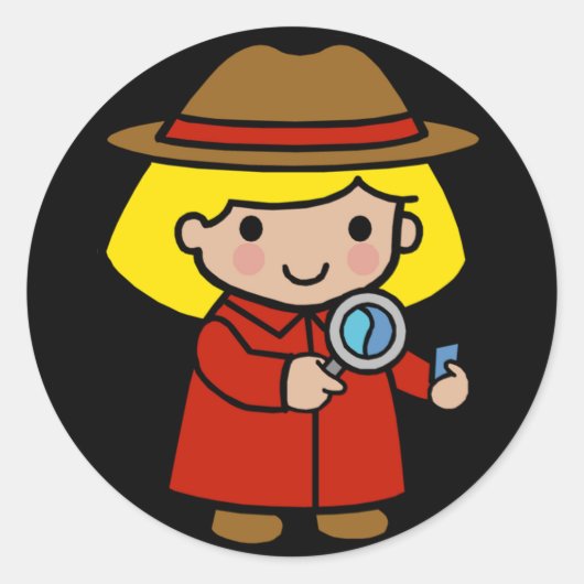Toekomstige detective / Forensische Wetenschapper  Ronde Sticker (Voorkant)