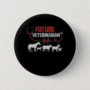 Toekomstige dierenarts ronde button 5,7 cm