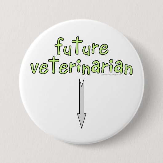 toekomstige dierenarts ronde button 7,6 cm (Voorkant)