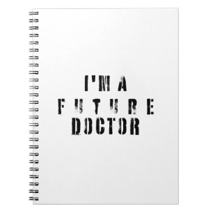 Toekomstige Dokter Grunge Typografie Ontwerp Notitieboek