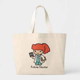 Toekomstige dokter - meisje grote tote bag