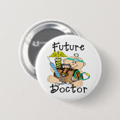 Toekomstige dokter ronde button 5,7 cm (Voorkant /achterkant)