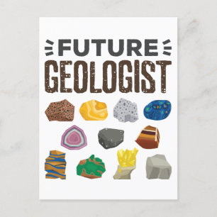 Toekomstige geoloog Rocks Pareltjes Briefkaart