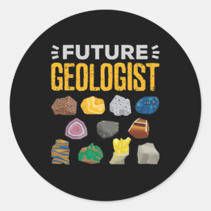 Toekomstige geoloog-student ronde sticker