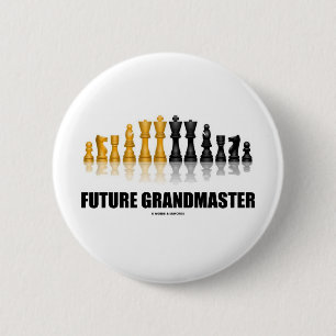Toekomstige grootmeester (Chess Set) Ronde Button 5,7 Cm