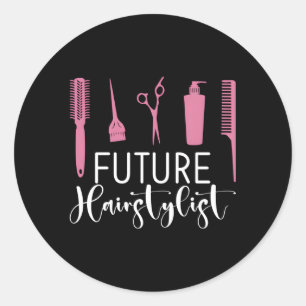 Toekomstige Haarstylist Barber kapsalon Ronde Sticker