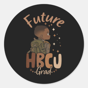 Toekomstige HBCU Afstudeerder Zwart Geschiedenis M Ronde Sticker