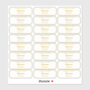 Toekomstige Heer en Mevrouw Gold Retouradres Trans Sticker