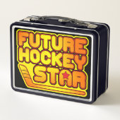 Toekomstige hockey Star Metal Lunch Box (Achterkant)