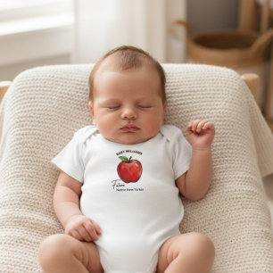 Toekomstige Ingezetene New Yorkse Big Apple Baby Romper