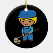Toekomstige Janitor Keramisch Ornament (Achterkant)