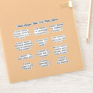 Toekomstige jurist Stickers, Motivatie & Grappig Q Sticker