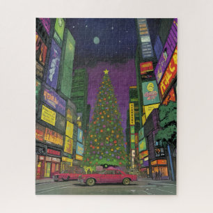 Toekomstige Kerstmis op Times Square Legpuzzel