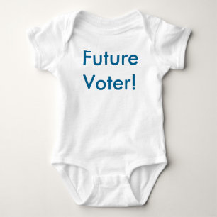 Toekomstige kiezer! Democratisch blauw schrijven Romper