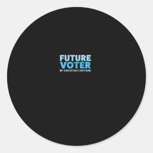 Toekomstige kiezer Shirt verzet zich tegen politie Ronde Sticker